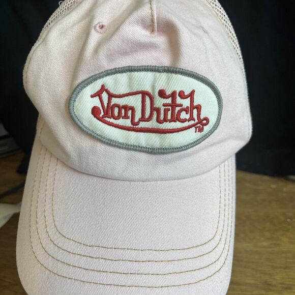 Vintage Von Dutch Kustommade Trucker Mesh Snapback Cap Sheen Made In Korea